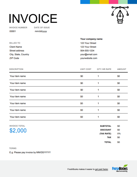 Detail Invoice Design Template Free Download Nomer 27