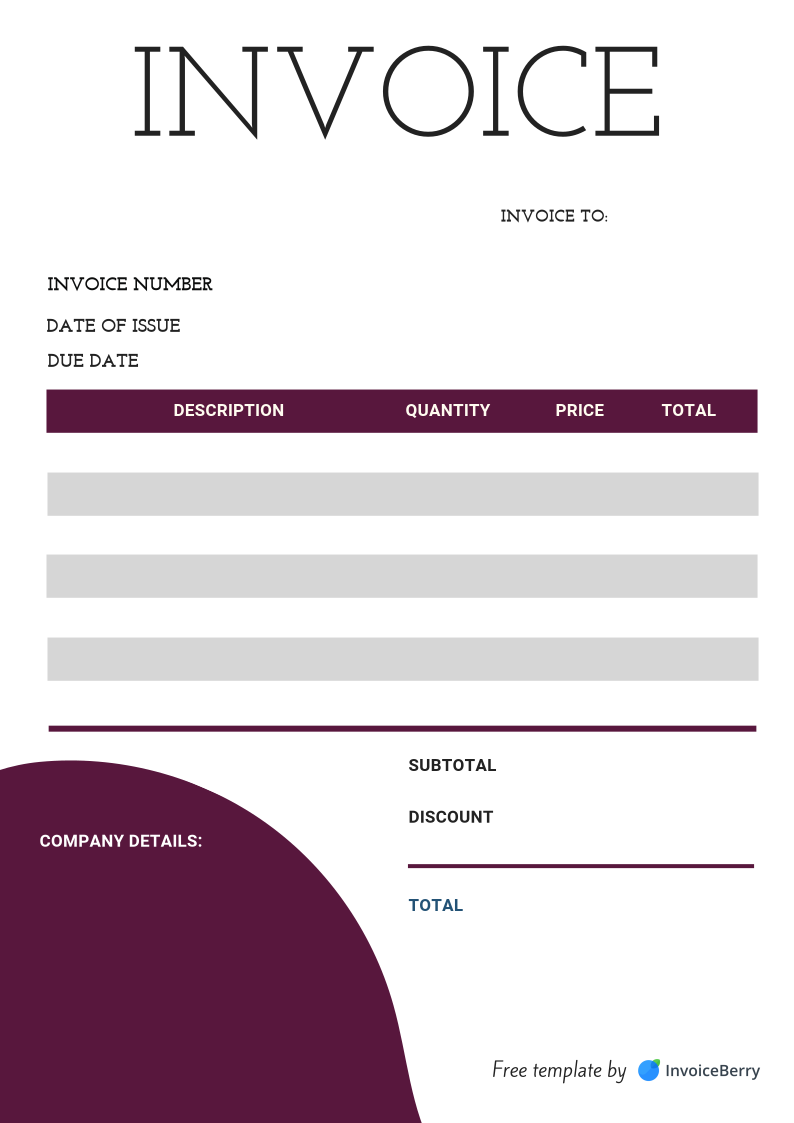 Detail Invoice Design Template Free Download Nomer 50