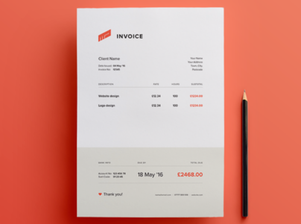 Detail Invoice Design Template Free Download Nomer 9