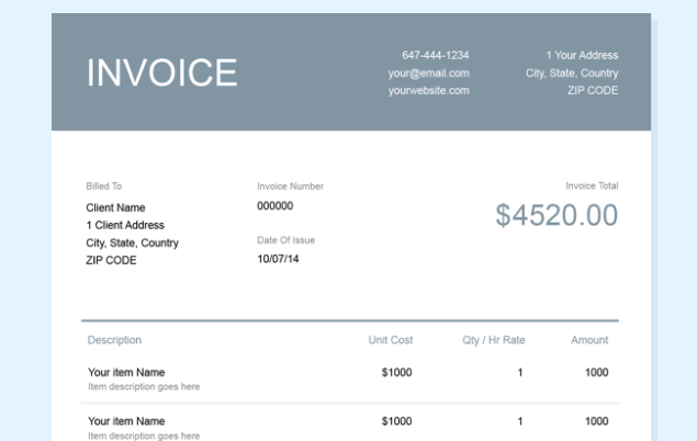 Detail Invoice Template Doc Nomer 32