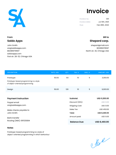 Detail Invoice Template Download Nomer 23