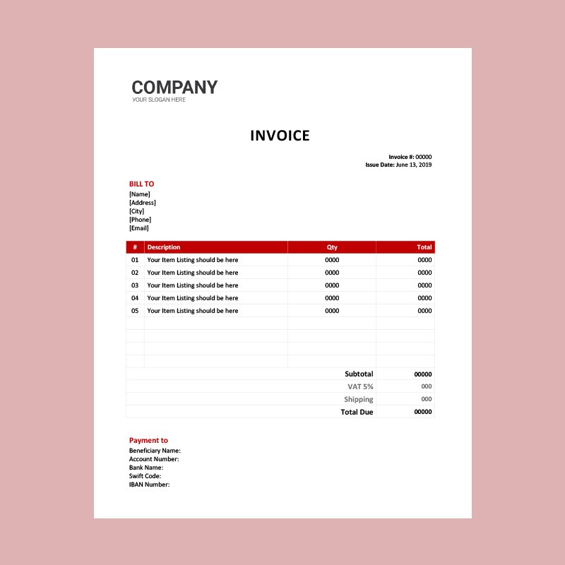 Detail Invoice Template Download Nomer 31