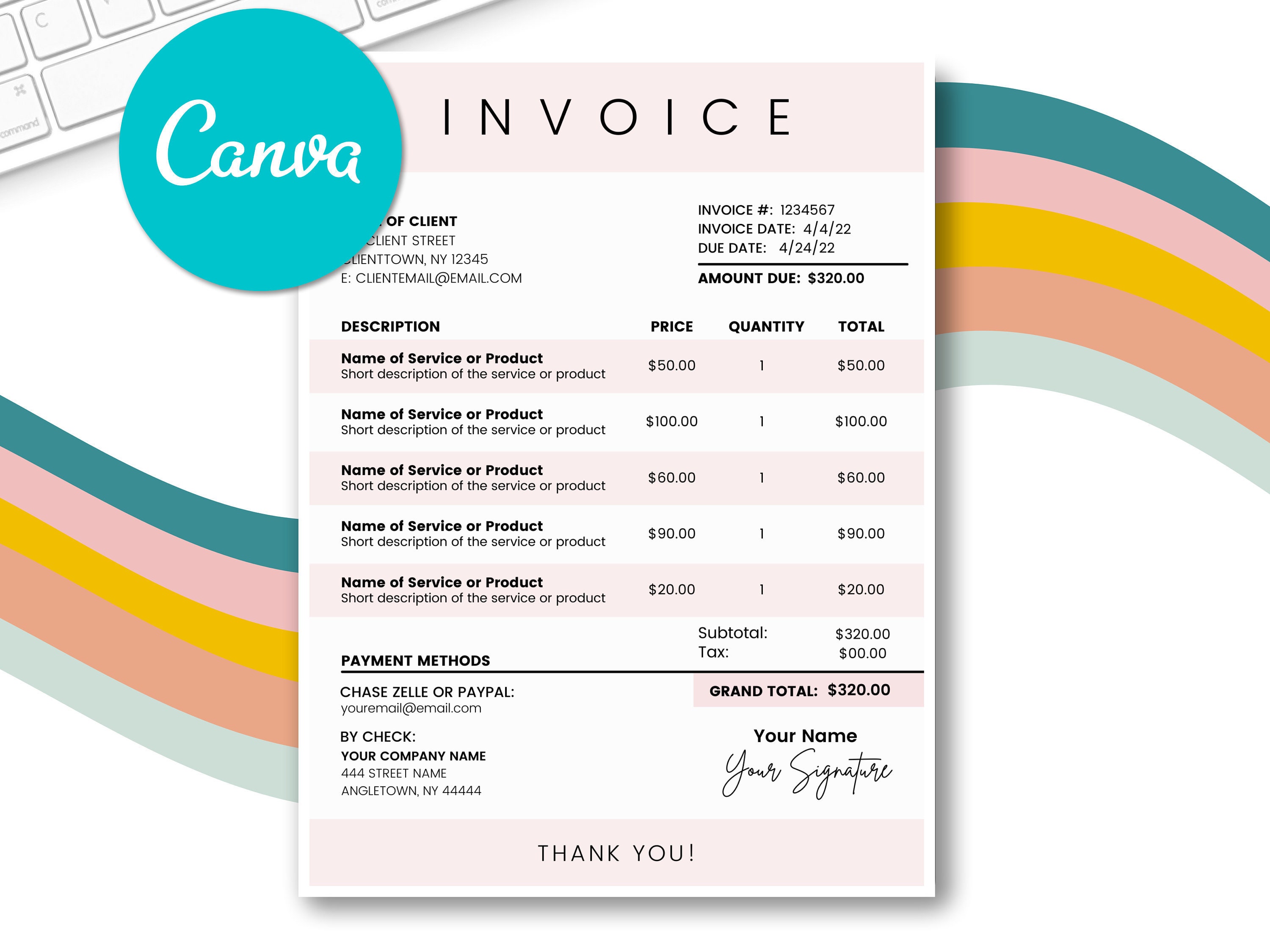 Detail Invoice Template Download Nomer 39