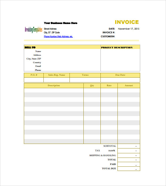 Detail Invoice Template Download Nomer 42