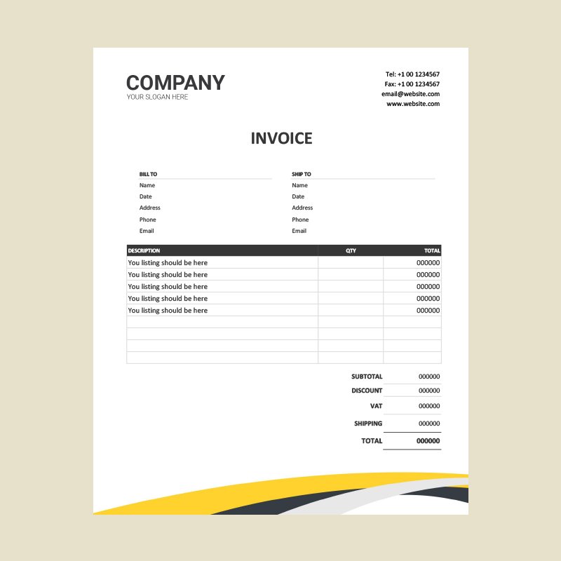 Detail Invoice Template Download Nomer 44