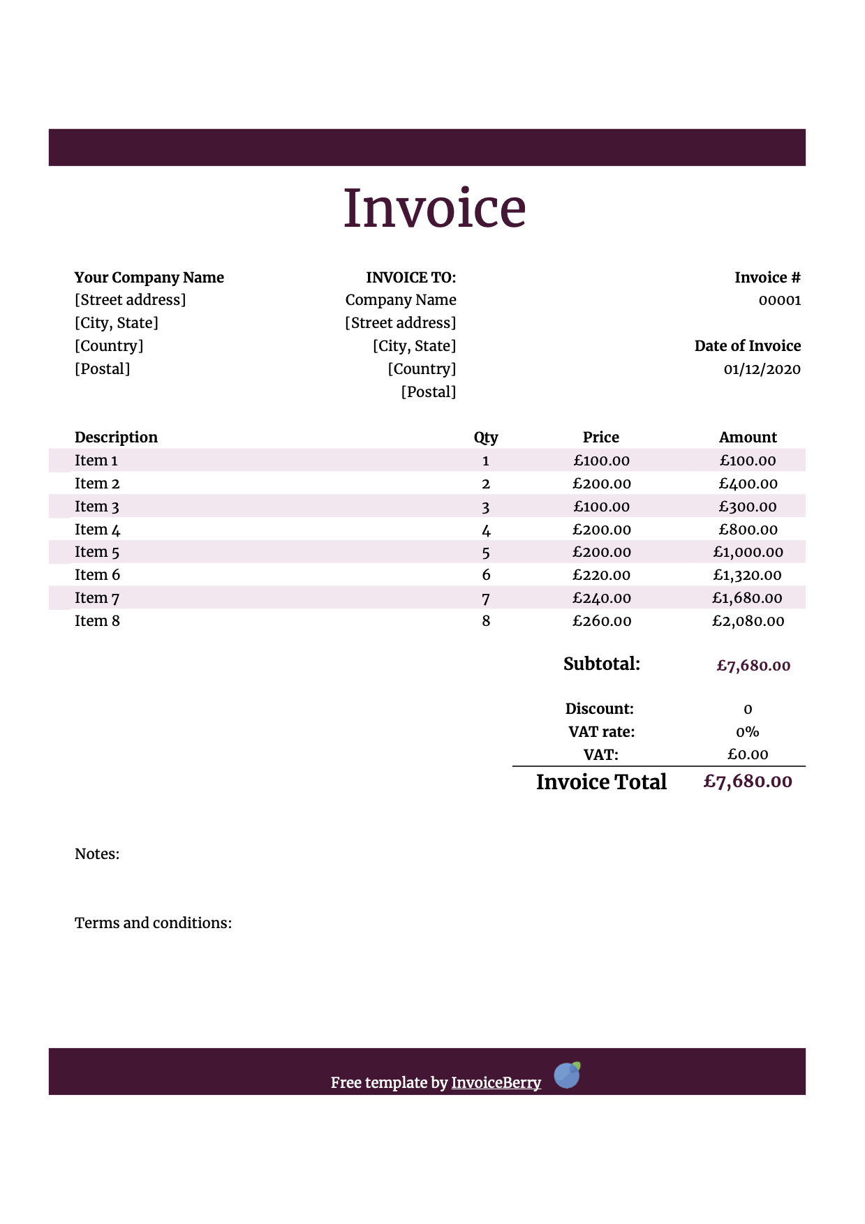 Detail Invoice Template Download Nomer 54