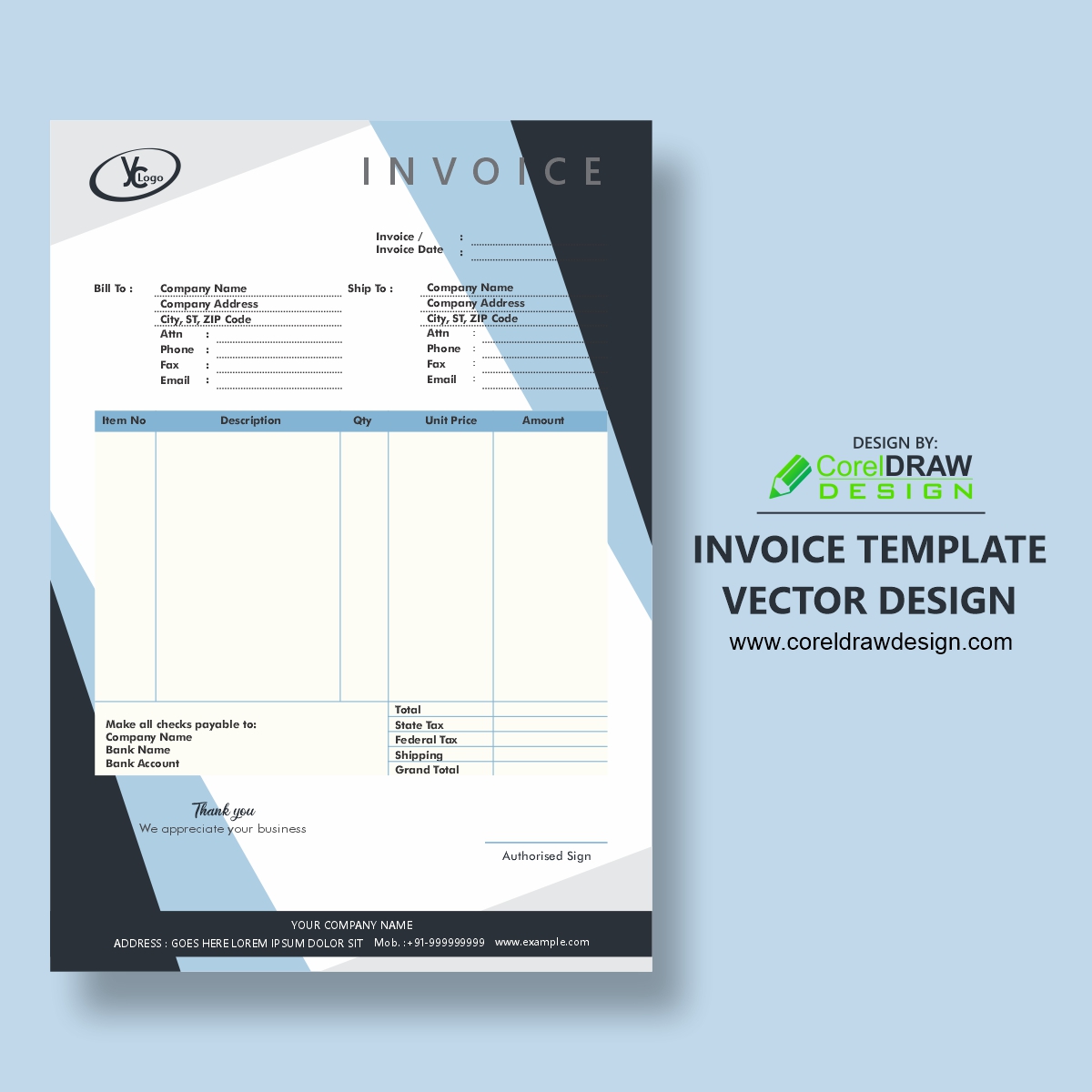 Detail Invoice Template Download Nomer 55