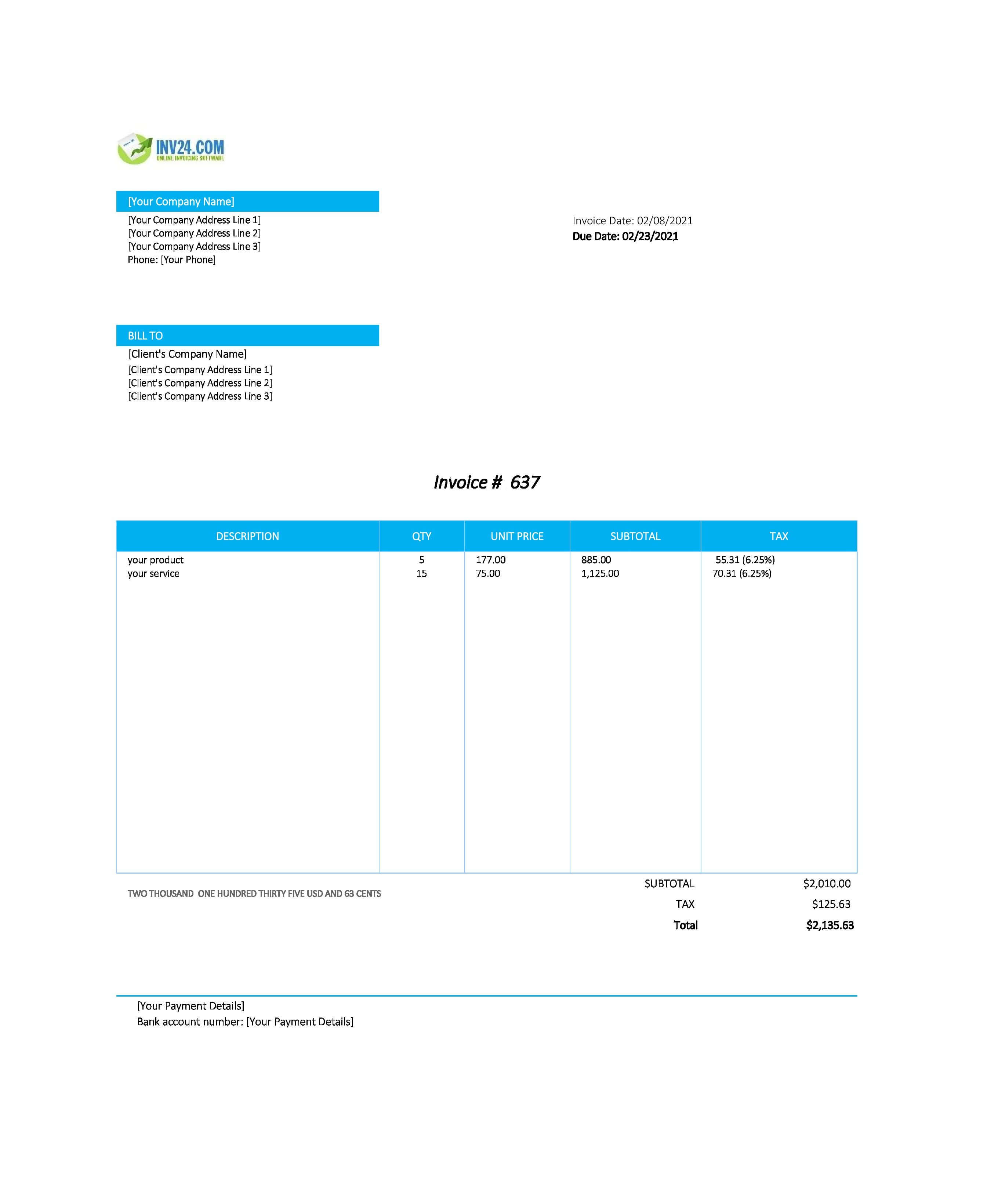 Detail Invoice Template Excel Nomer 16