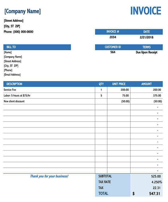 Detail Invoice Template Excel Nomer 34