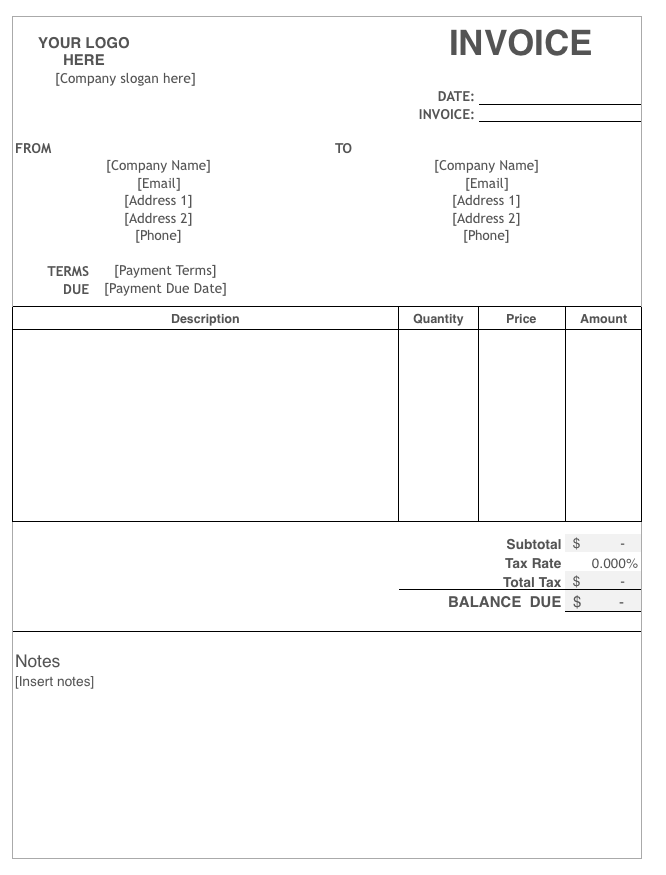 Detail Invoice Template Excel Download Nomer 2