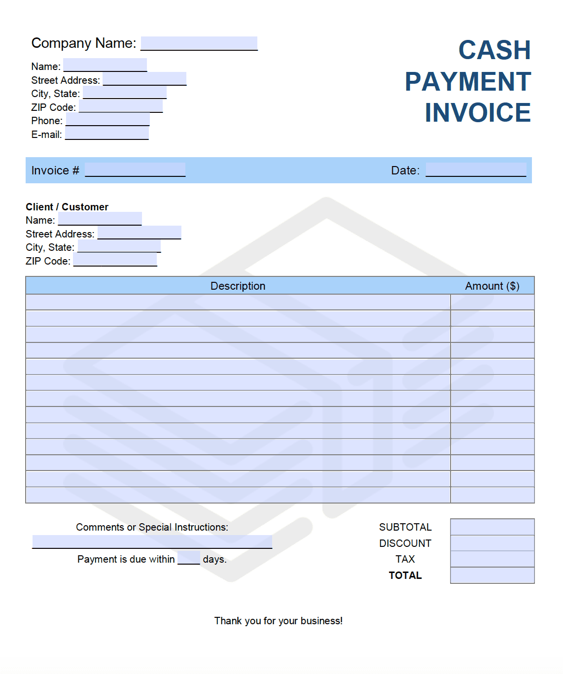 Detail Invoice Template Excel Download Nomer 32