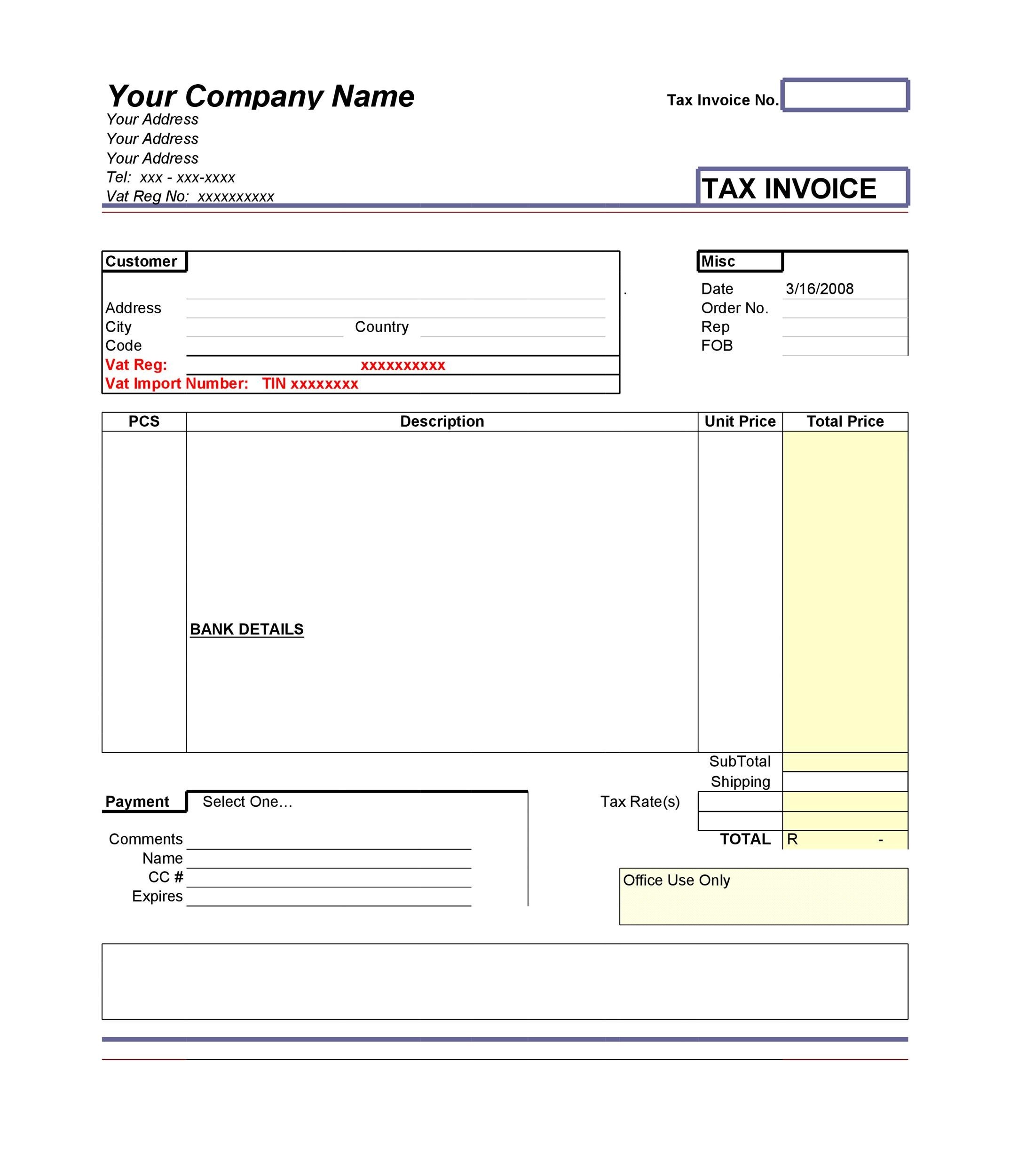 Detail Invoice Template Excel Download Nomer 46