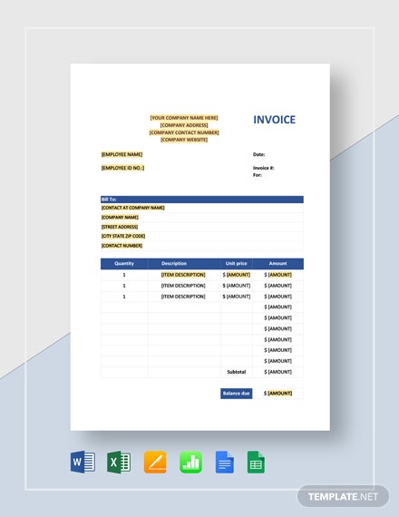 Detail Invoice Template Excel Download Nomer 48