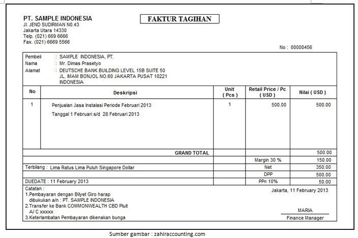 Detail Invoice Template Excel Indonesia Nomer 25