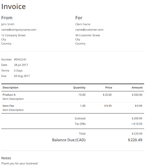 Invoice Template Google Docs - KibrisPDR