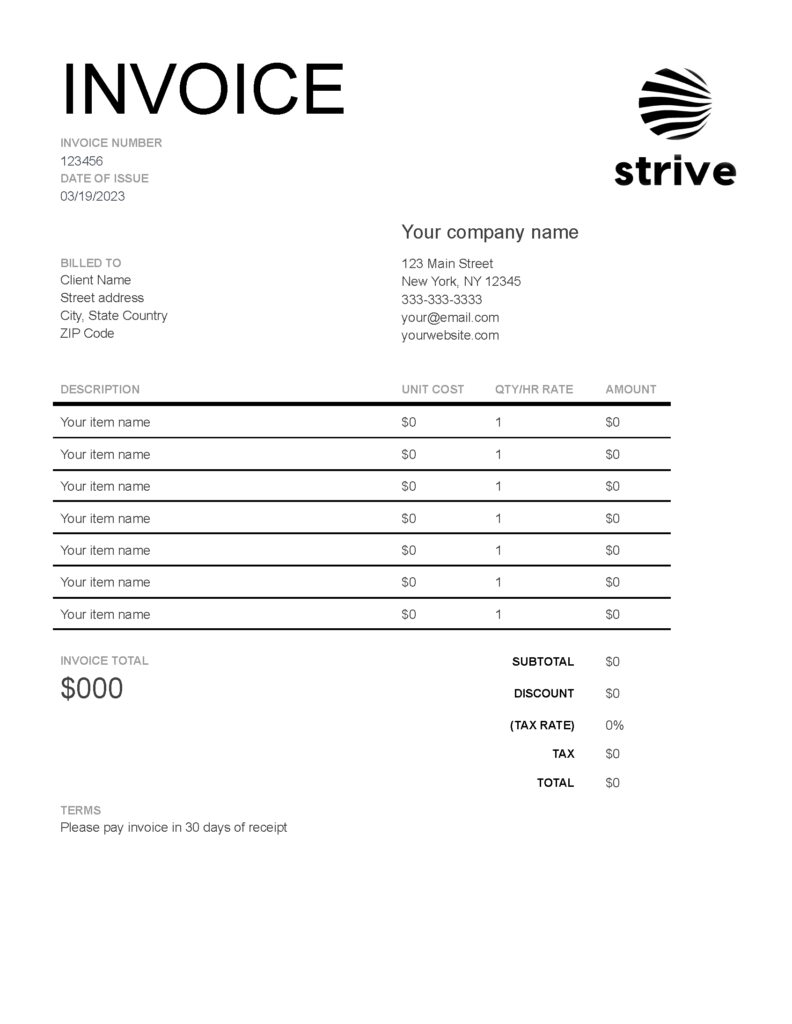 Detail Invoice Template Google Docs Nomer 11