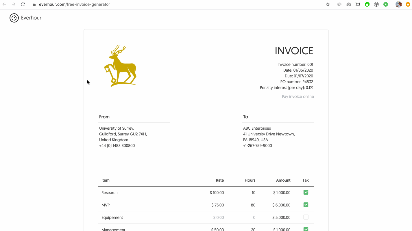 Detail Invoice Template Google Docs Nomer 12