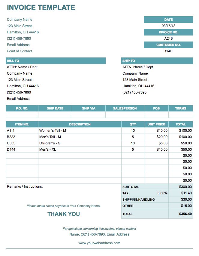 Detail Invoice Template Google Docs Nomer 19