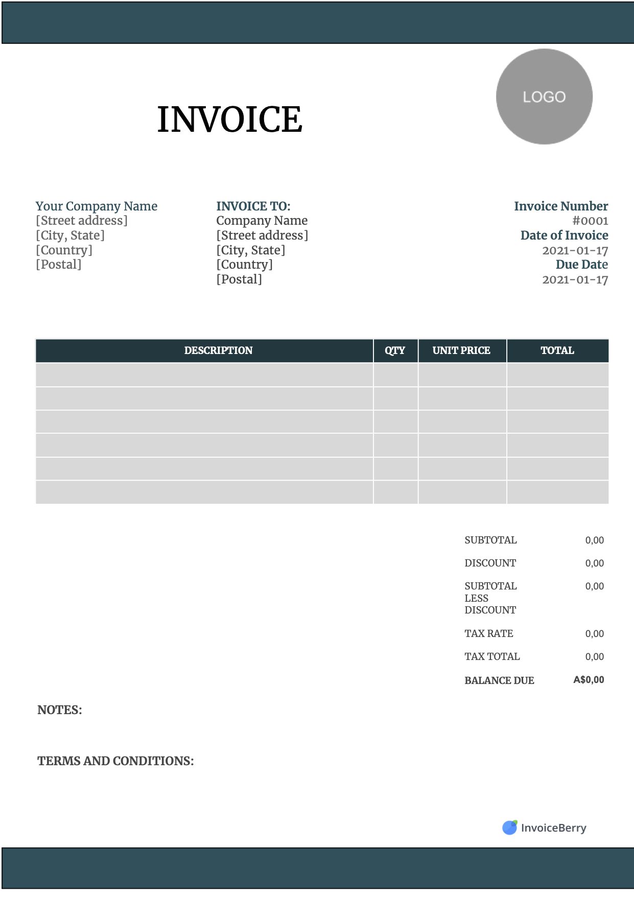 Detail Invoice Template Google Docs Nomer 3