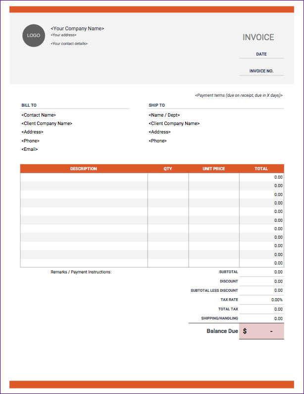 Detail Invoice Template Google Docs Nomer 23