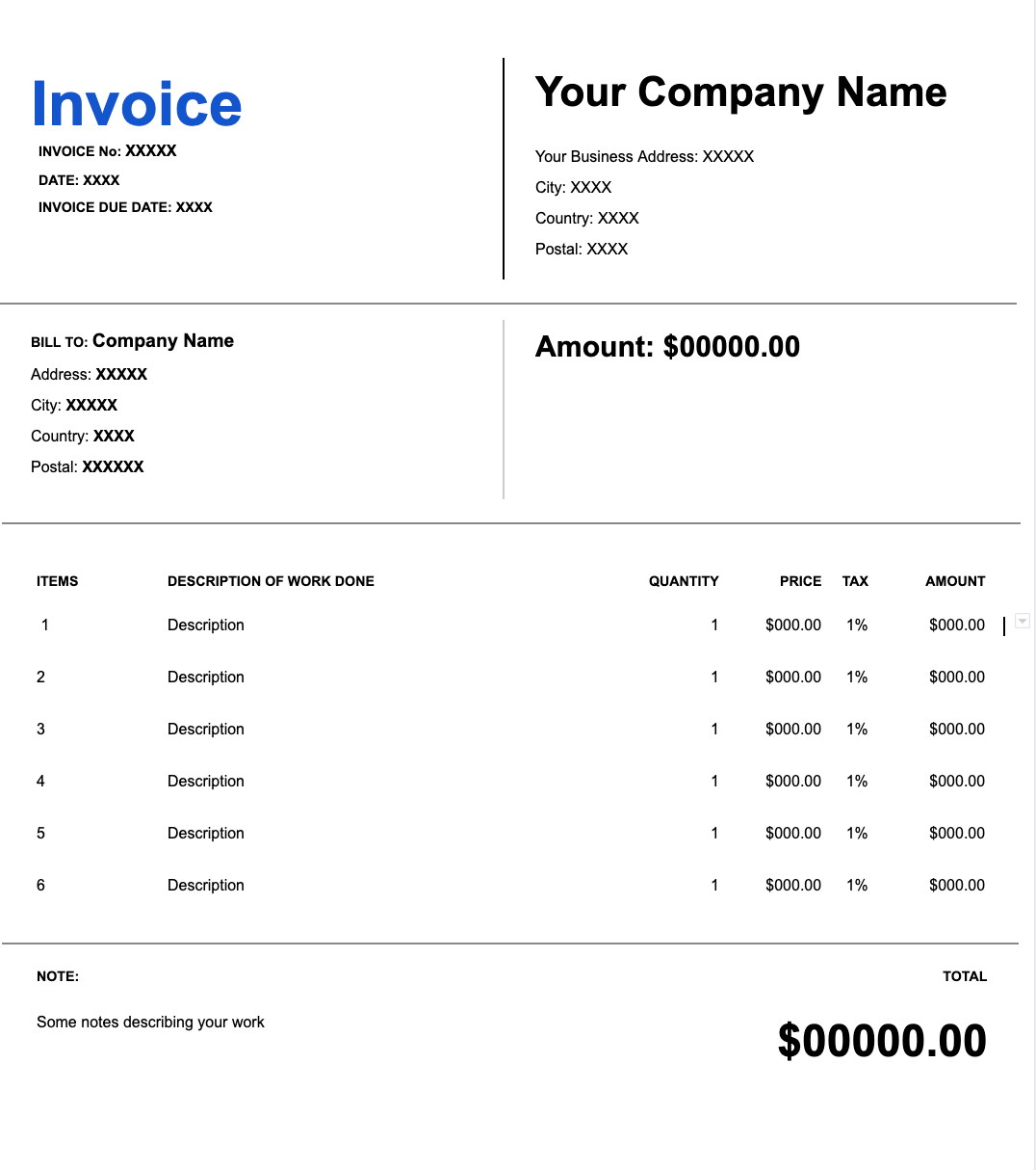 Detail Invoice Template Google Docs Nomer 24