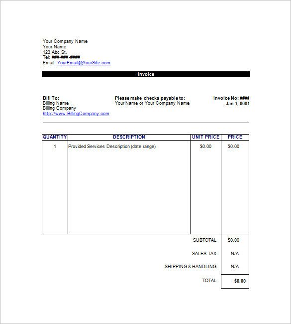Detail Invoice Template Google Docs Nomer 32