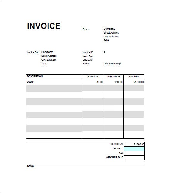Detail Invoice Template Google Docs Nomer 33