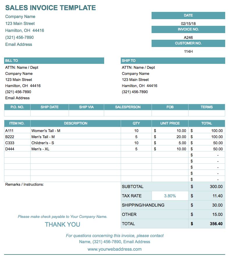 Detail Invoice Template Google Docs Nomer 39