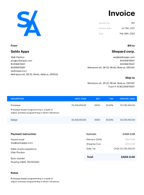 Detail Invoice Template Google Docs Nomer 43