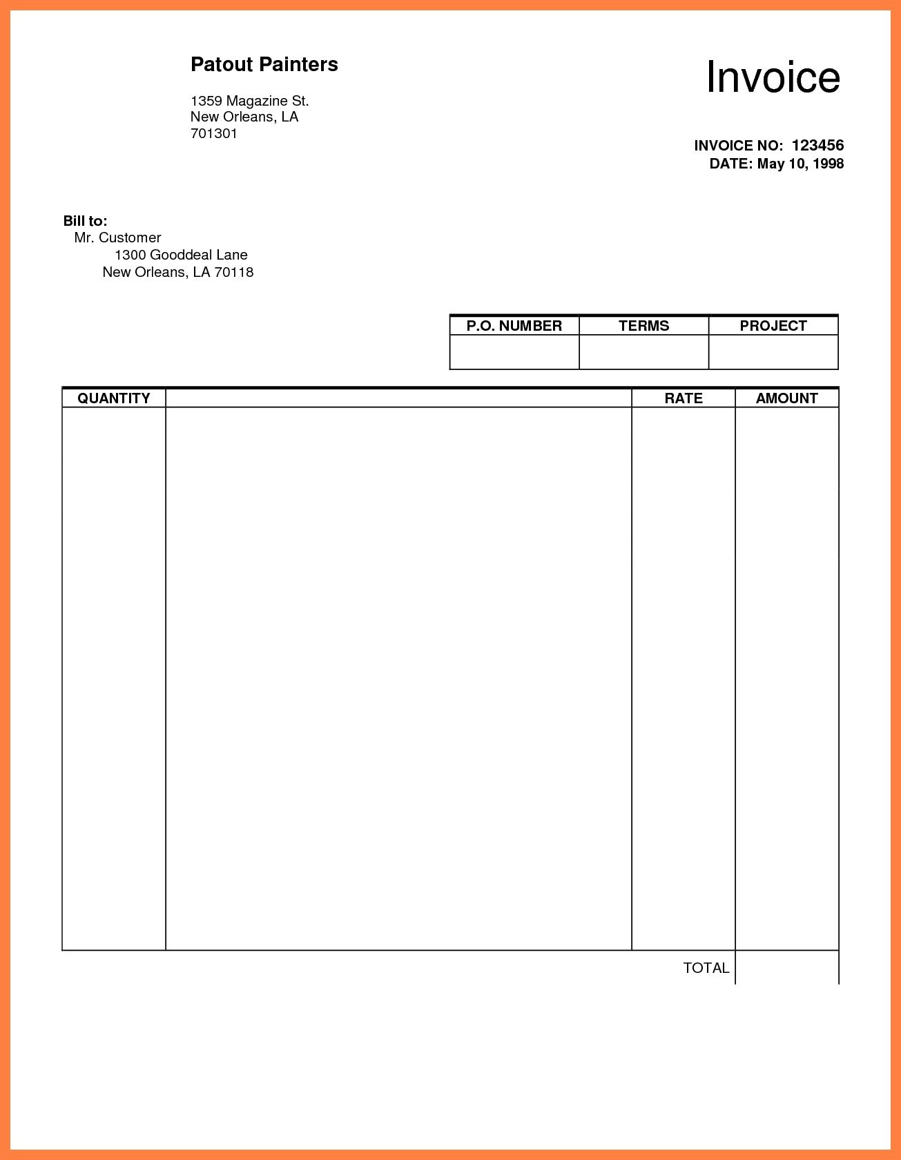 Detail Invoice Template Google Docs Nomer 49