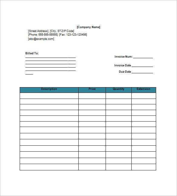 Detail Invoice Template Google Docs Nomer 54