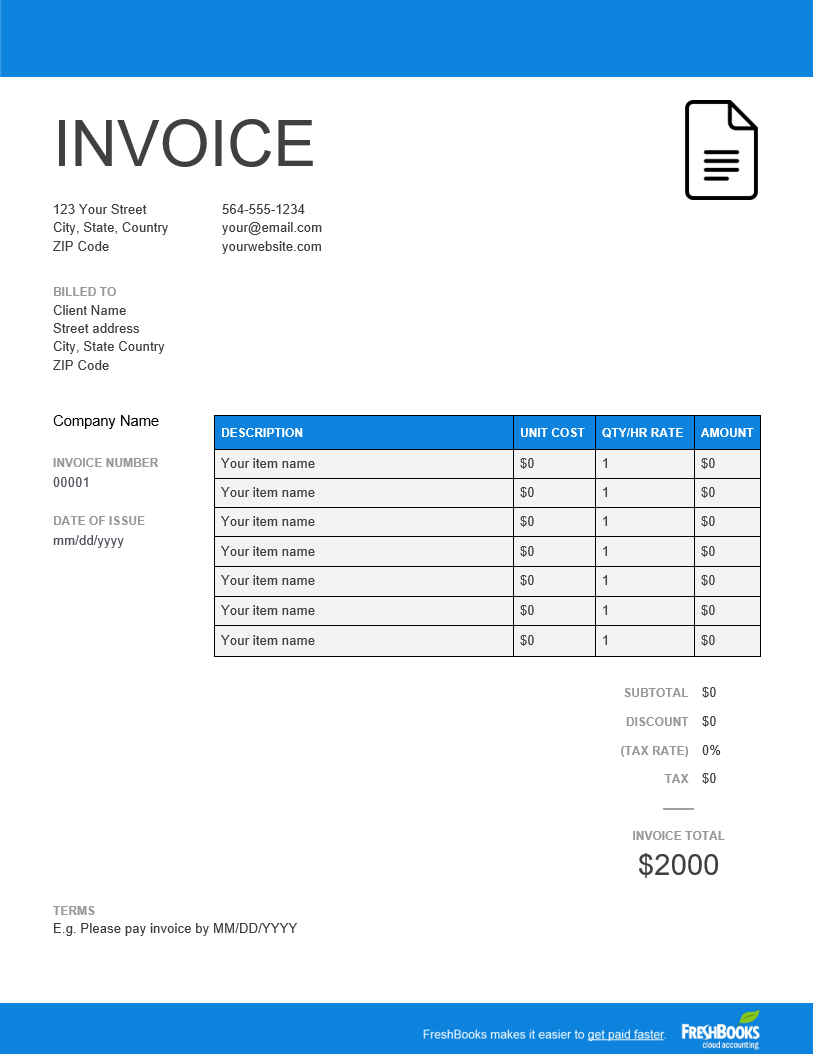 Detail Invoice Template Google Docs Nomer 56