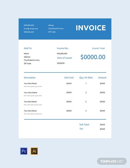 Detail Invoice Template Html With Css Free Download Nomer 16