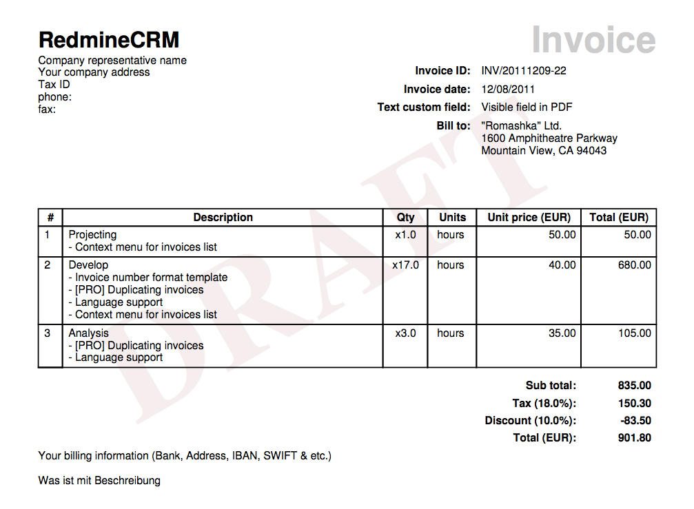 Detail Invoice Template Html With Css Free Download Nomer 21
