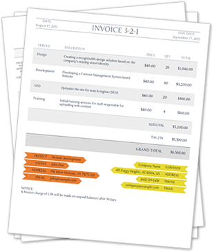 Detail Invoice Template Html With Css Free Download Nomer 30