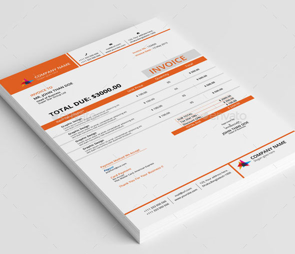 Detail Invoice Template Html With Css Free Download Nomer 37