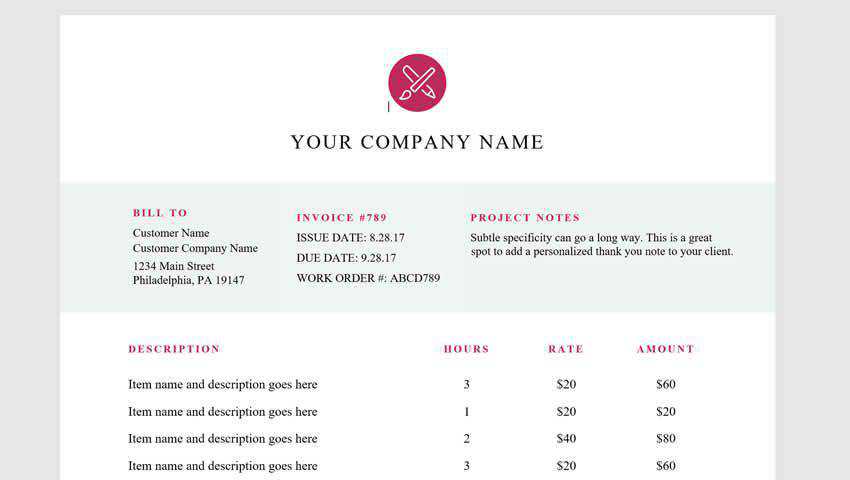 Detail Invoice Template Html With Css Free Download Nomer 49