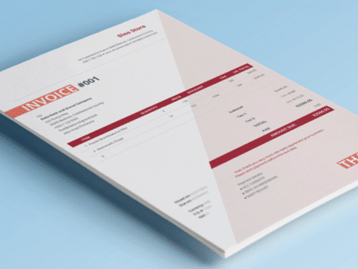 Detail Invoice Template Html With Css Free Download Nomer 50