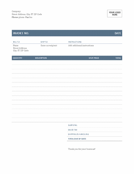 Detail Invoice Template Word Nomer 10