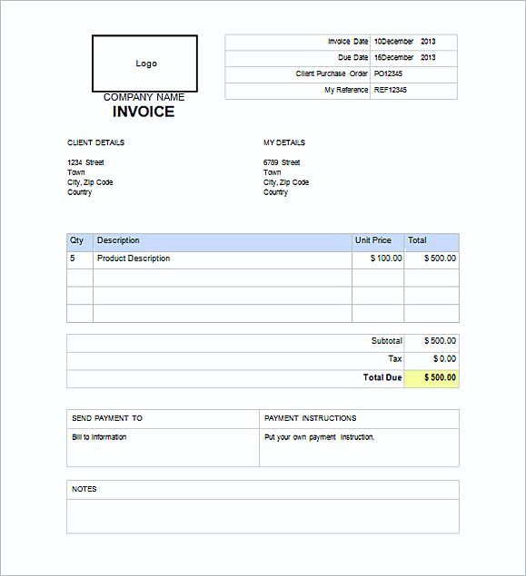 Detail Invoice Template Word Nomer 24