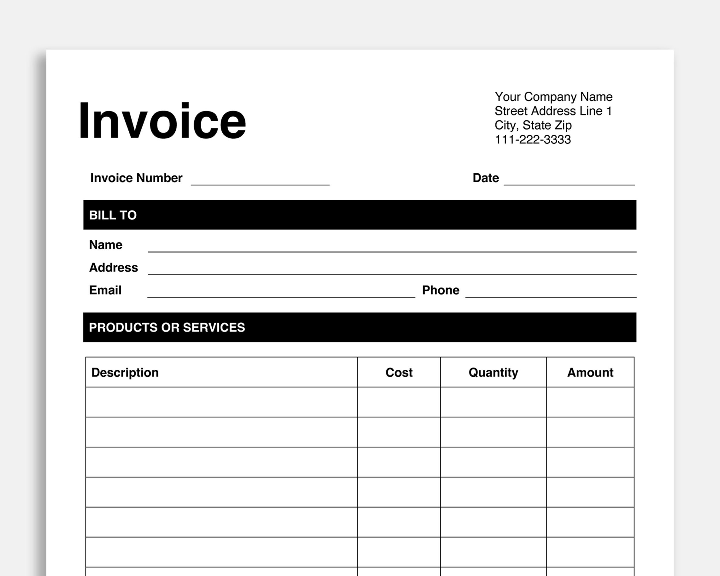 Detail Invoice Template Word Nomer 31