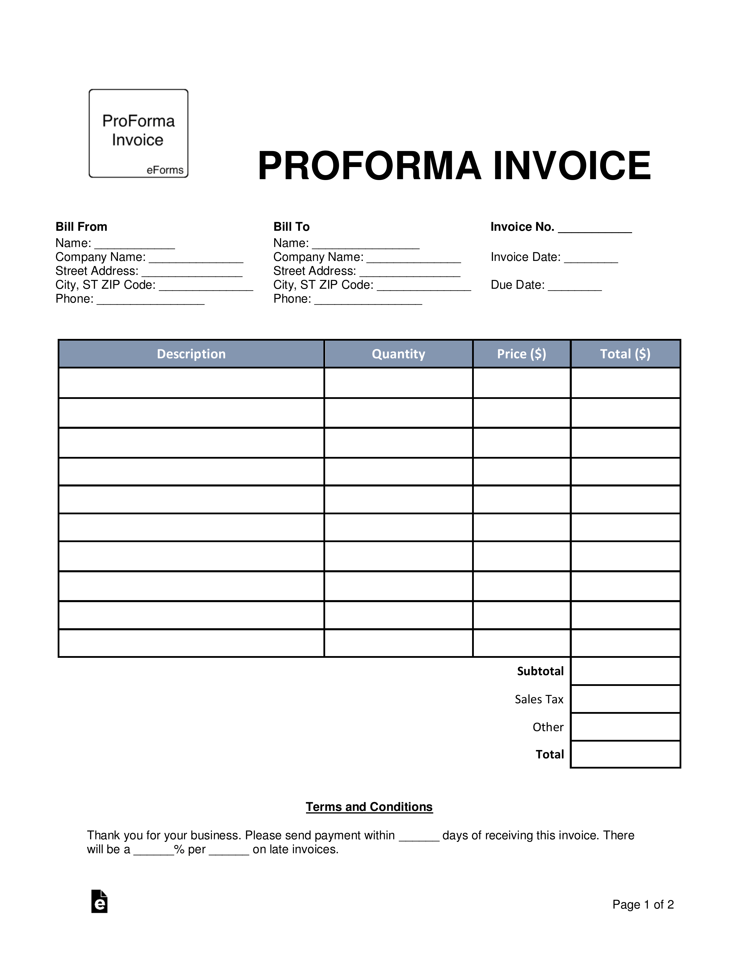 Detail Invoice Template Word Nomer 34