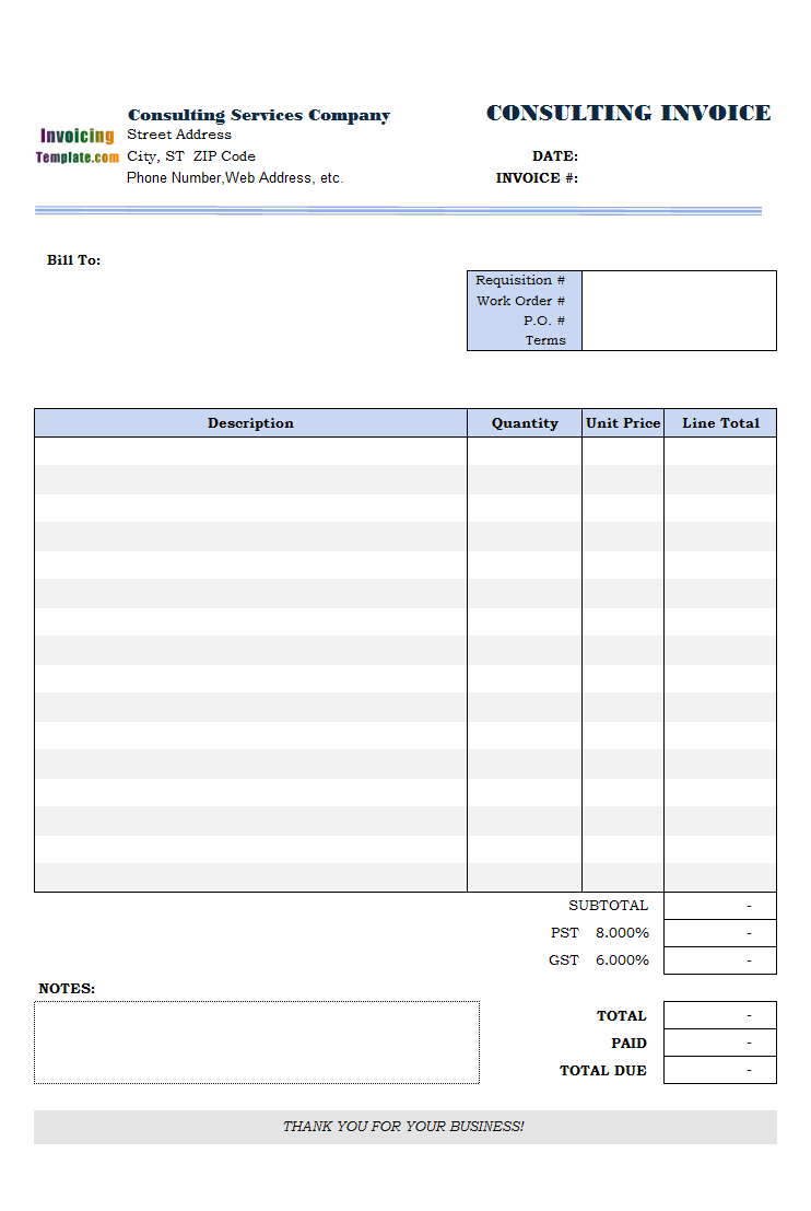 Detail Invoice Template Word Nomer 36