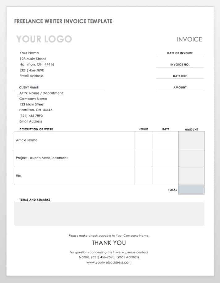 Detail Invoice Template Word Nomer 40