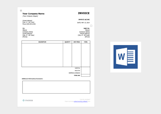 Detail Invoice Template Word Nomer 9