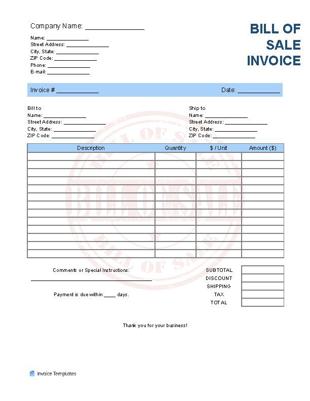 Detail Invoice With Discount Template Nomer 13