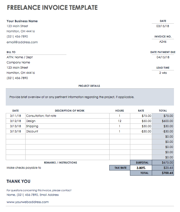 Detail Invoice With Discount Template Nomer 15