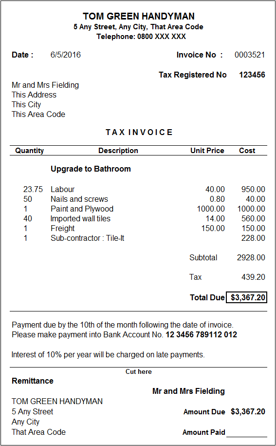 Detail Invoice With Discount Template Nomer 23