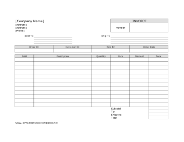 Detail Invoice With Discount Template Nomer 30