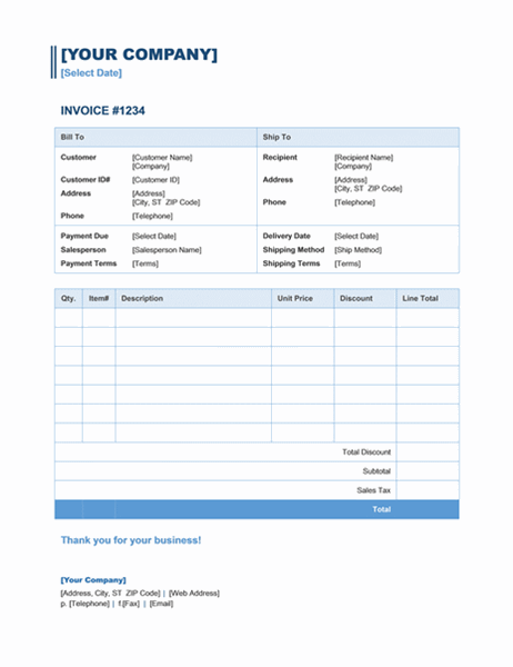 Detail Invoice With Discount Template Nomer 32